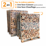 Bois de cuisson et chauffage - pizza et pain - Hêtre étuvé 50cm - 2 stères sur palette